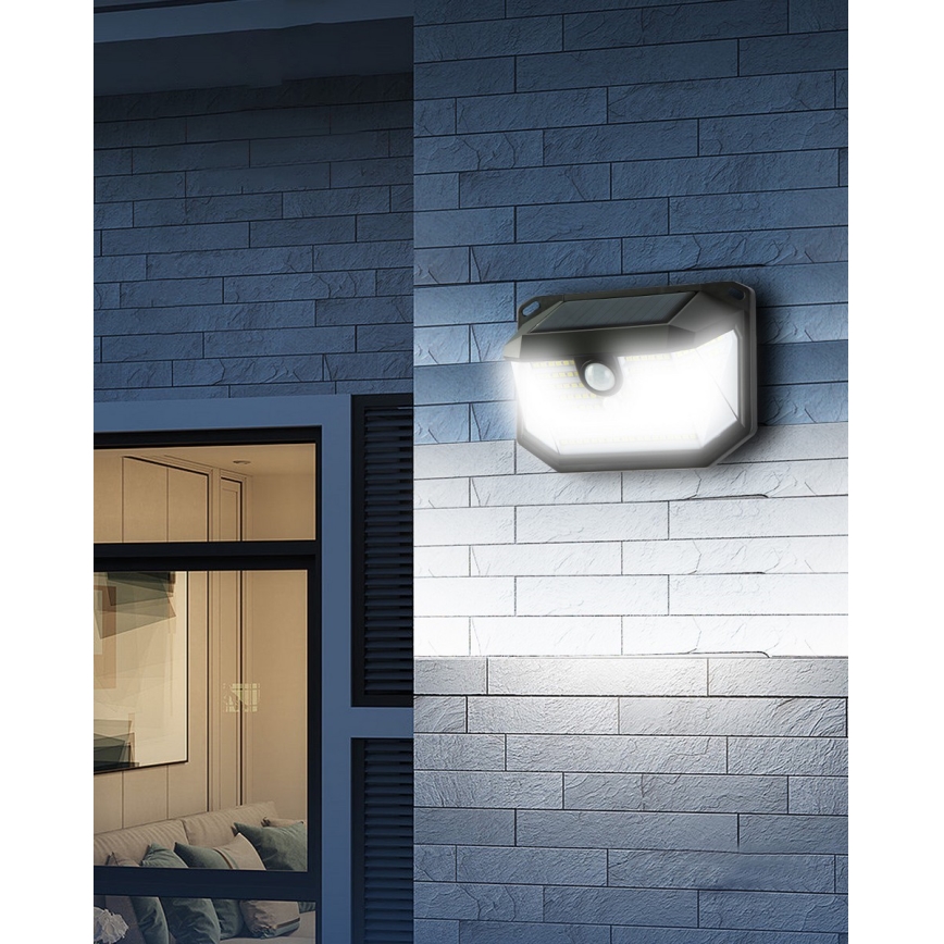 Brilagi - LED Соларен аплик със сензор WALLIE LED/4W/5,5V 1200mAh 6500K IP65