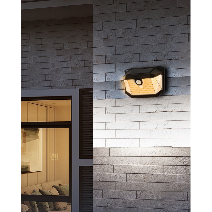 Brilagi - LED Соларен аплик със сензор WALLIE LED/4W/5,5V 1200 mAh 3000K IP65