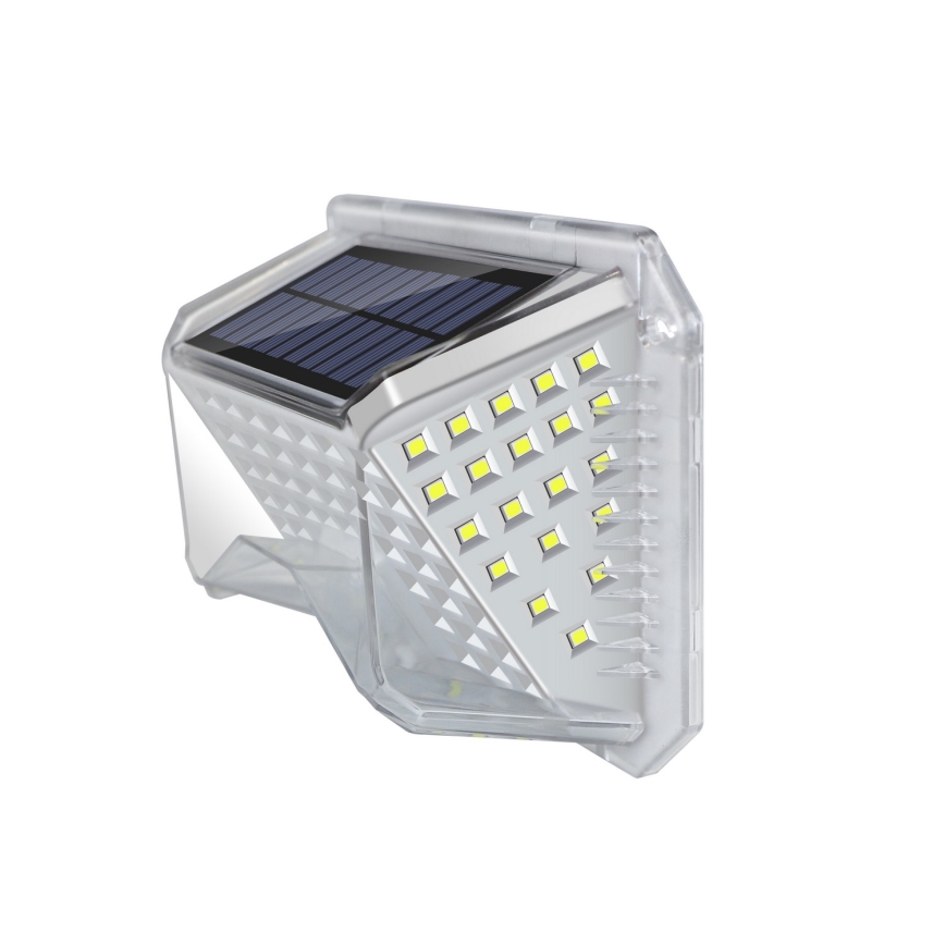 Brilagi - LED Соларен аплик със сензор WALLIE LED/4W/5,5V 1200 mAh 6500K IP64 сребрист