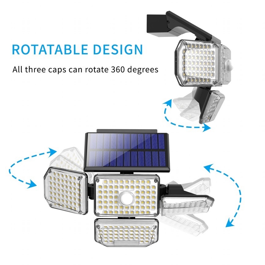 Brilagi - LED Соларен аплик със сензор WALLIE LED/5W/5,5V 2400 mAh IP65