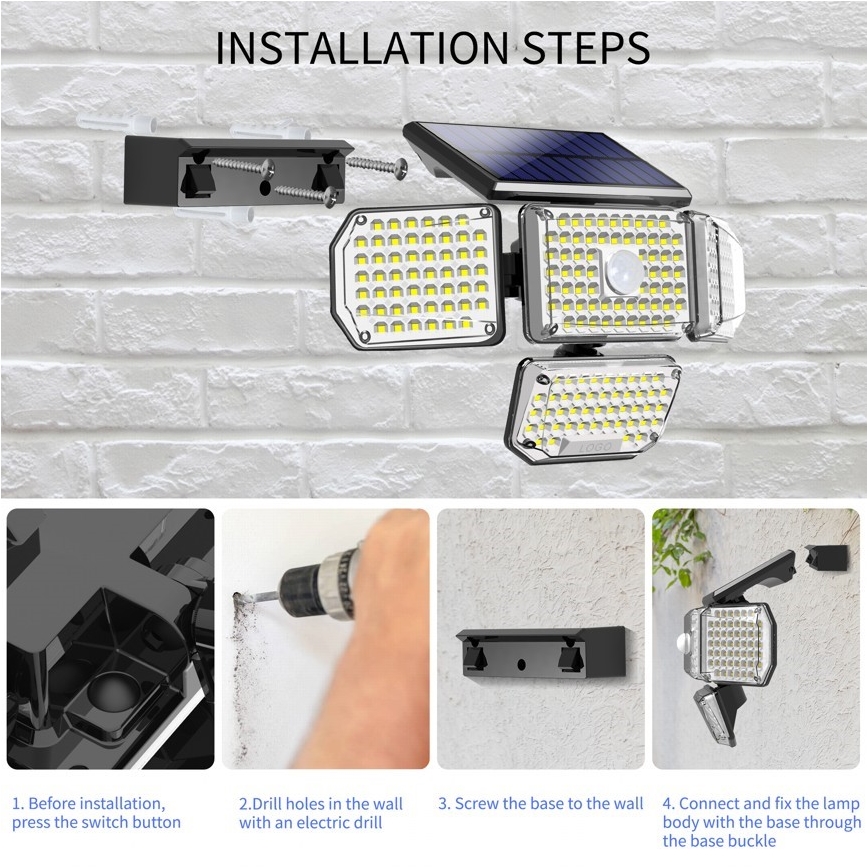 Brilagi - LED Соларен аплик със сензор WALLIE LED/5W/5,5V 2400 mAh IP65