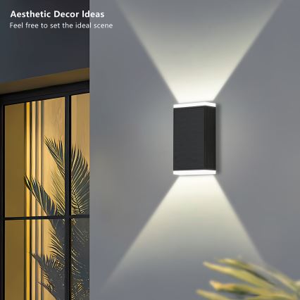 Brilagi - LED соларен стенен осветител SUN GUARD LED/2W/3,7V 2000 mAh IP45