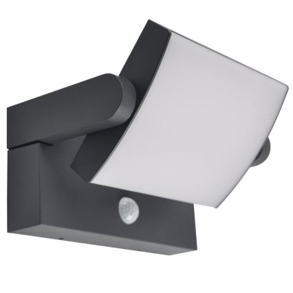 Brilagi - LED соларен стенен фенер с датчик за движение и здрач ANKLE LED/10W/3,7V 3000 mAh 3000K IP65 антрацит