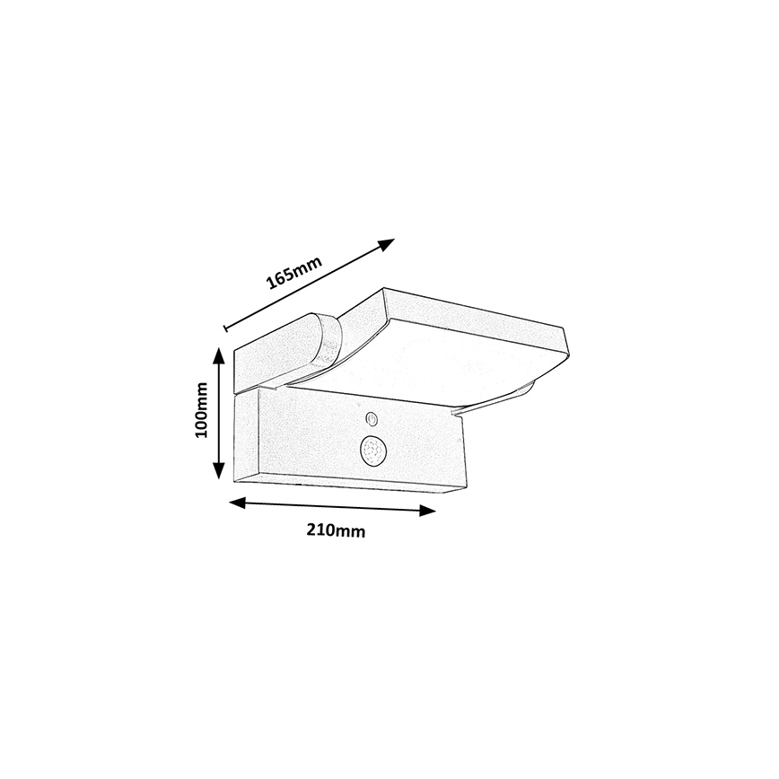 Brilagi - LED соларен стенен фенер с датчик за движение и здрач ANKLE LED/10W/3,7V 3000 mAh 3000K IP65 антрацит