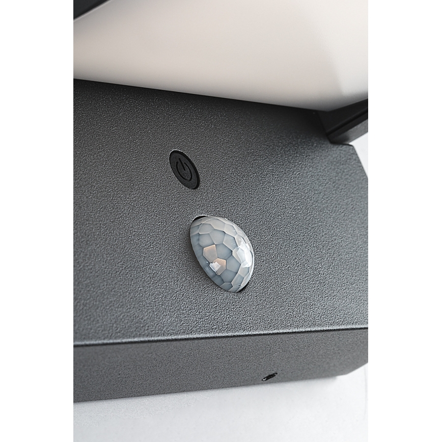 Brilagi - LED соларен стенен фенер с датчик за движение и здрач ANKLE LED/10W/3,7V 3000 mAh 4000K IP65 антрацит