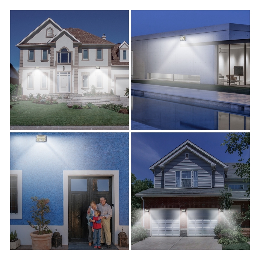 Brilagi - LED соларен стенен фенер с датчик за движение и здрач WALLIE LED/4W/5,5V 1200 mAh 6500K IP64 сребрист