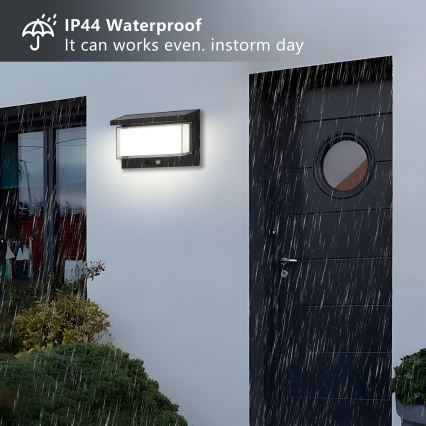 Brilagi - LED соларен стенен осветител със сензор SUN LUME LED/10W/3,7V 4000 mAh IP44