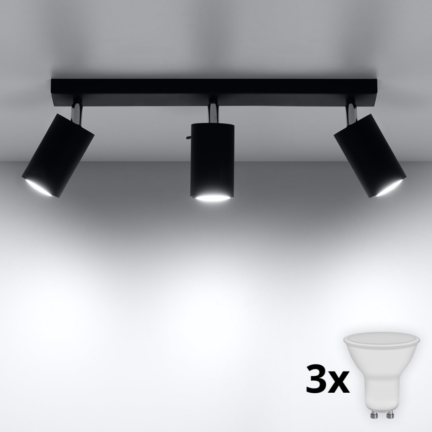 Brilagi -  LED Спот ASMUS 3xGU10/7W/230V черен