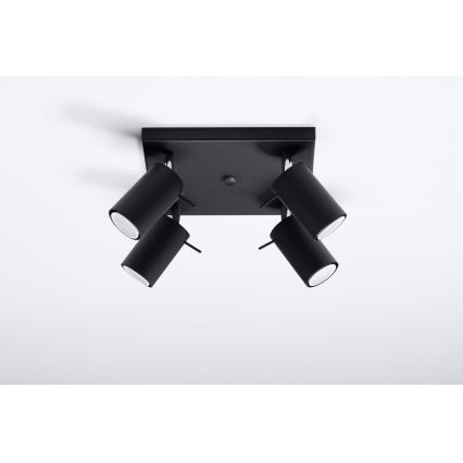 Brilagi -  LED Спот ASMUS 4xGU10/7W/230V черен