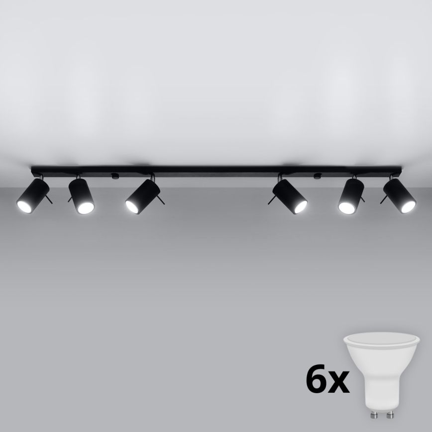 Brilagi -  LED Спот ASMUS 6xGU10/7W/230V черен