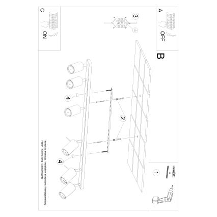 Brilagi -  LED Спот ASMUS 6xGU10/7W/230V черен