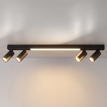 Brilagi - LED спот лампа SELE 4xGU10/30W/230V + LED/25W черна