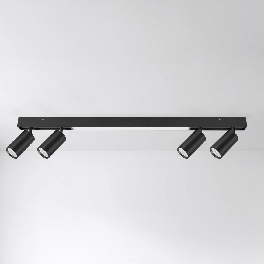 Brilagi - LED спот лампа SELE 4xGU10/30W/230V + LED/25W черна