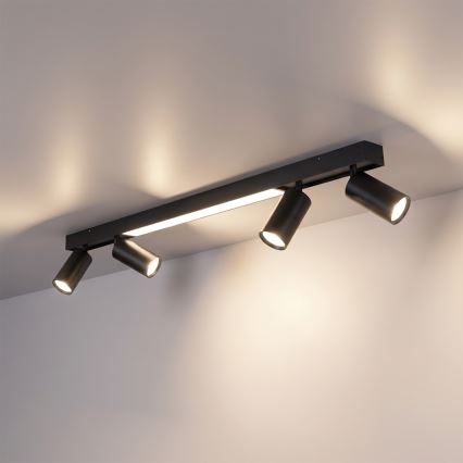Brilagi - LED спот лампа SELE 4xGU10/30W/230V + LED/25W черна
