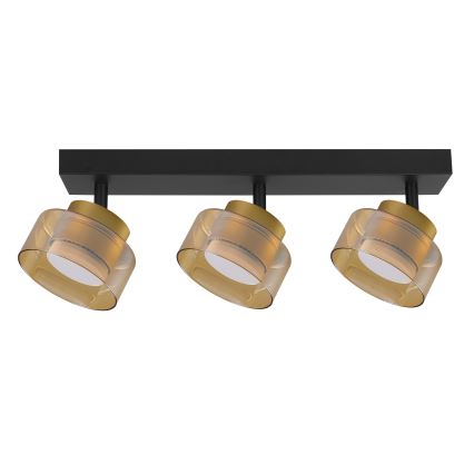 Brilagi - LED Спот осветително тяло AURA LUX 3xGX53/30W/230V черно/златно