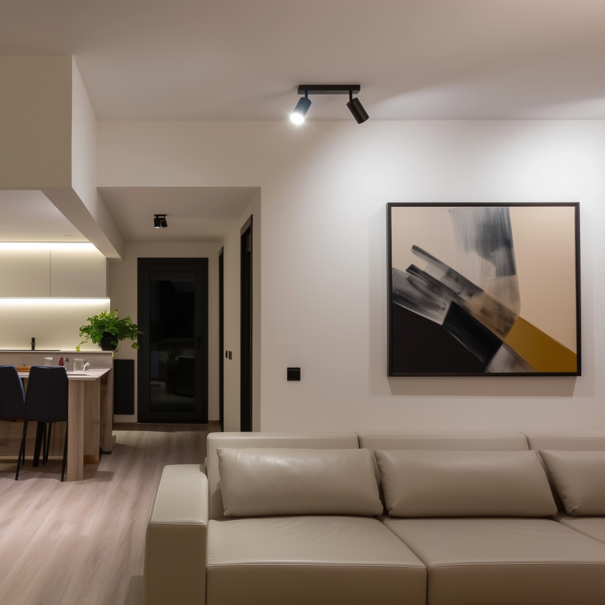 Brilagi - LED RGBW димируемо точково осветително тяло SELE 2xGU10/6,5W/230V 2700-6500K черно