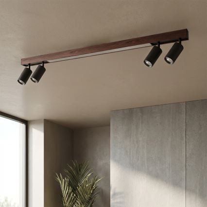 BRILAGI - LED спот SELE 4xGU10/30W/230V + LED/25W черно/декор череша