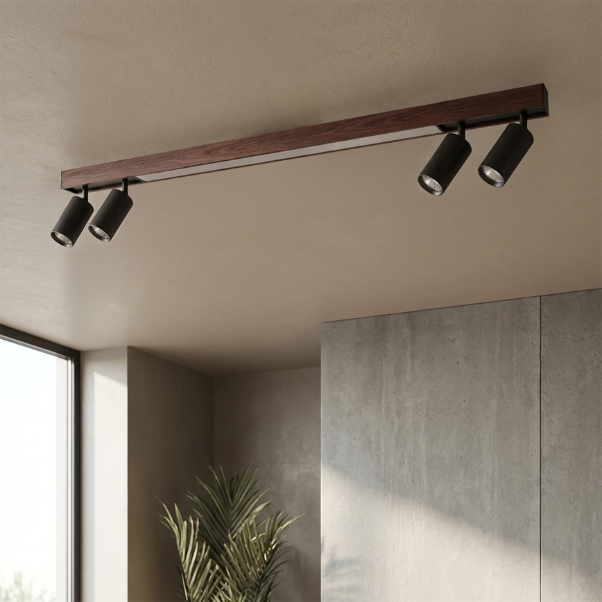 BRILAGI - LED спот SELE 4xGU10/30W/230V + LED/25W черно/декор череша