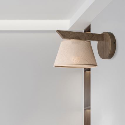 Brilagi - LED Стенно осветително тяло ANTHONY 1xE14/40W/230V дъб орех/бежово