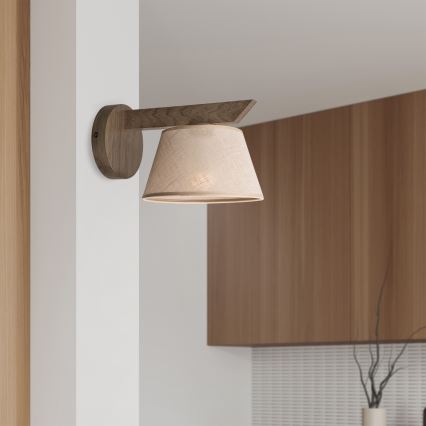 Brilagi - LED Стенно осветително тяло ANTHONY 1xE14/40W/230V дъб орех/бежово