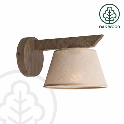 Brilagi - LED Стенно осветително тяло ANTHONY 1xE14/40W/230V дъб орех/бежово