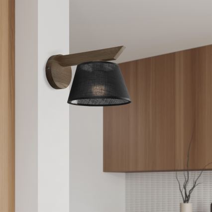 Brilagi - LED Стенно осветително тяло ANTHONY 1xE14/40W/230V дъб орех/черно
