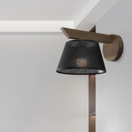 Brilagi - LED Стенно осветително тяло ANTHONY 1xE14/40W/230V дъб орех/черно