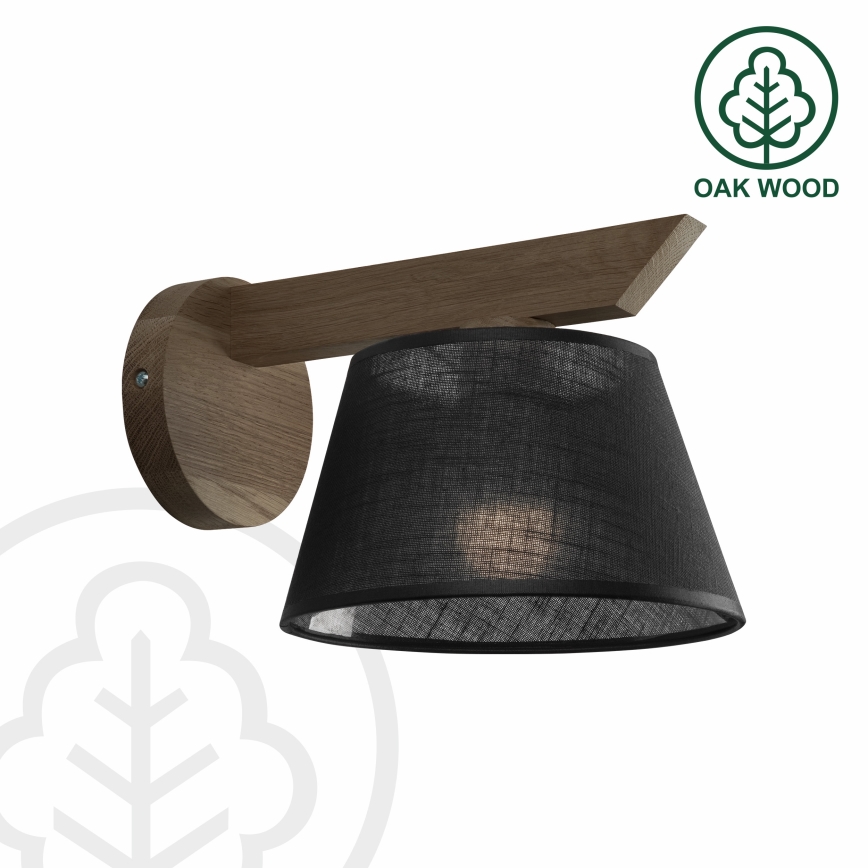 Brilagi - LED Стенно осветително тяло ANTHONY 1xE14/40W/230V дъб орех/черно