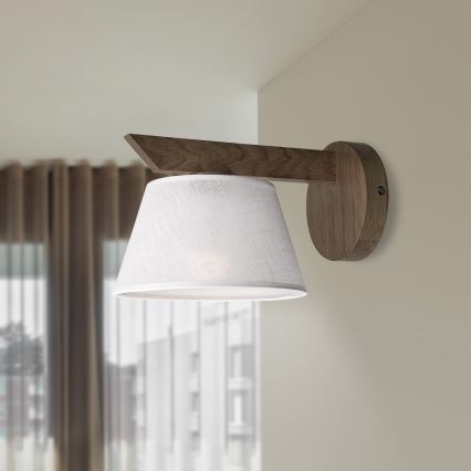Brilagi - LED Аплик ANTHONY 1xE14/40W/230V дъб орех/бял