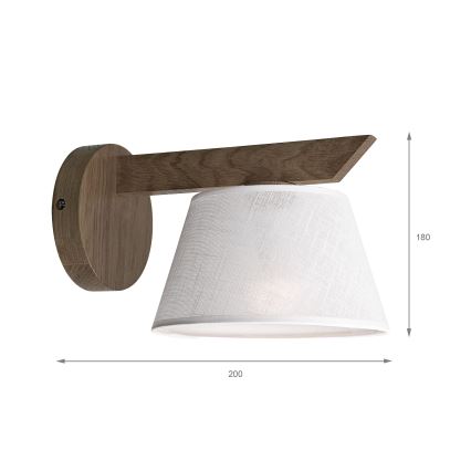 Brilagi - LED Аплик ANTHONY 1xE14/40W/230V дъб орех/бял