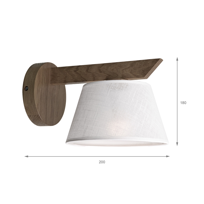 Brilagi - LED Аплик ANTHONY 1xE14/40W/230V дъб орех/бял