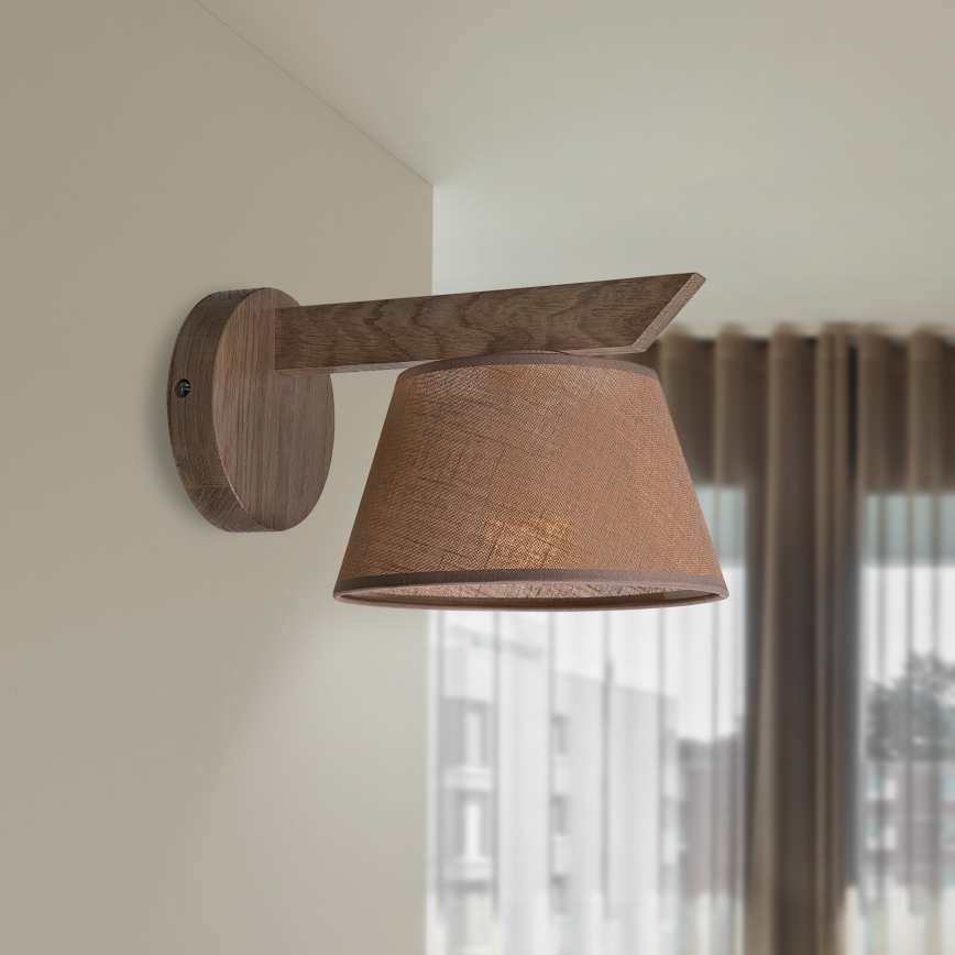 Brilagi - LED Стенно осветително тяло ANTHONY 1xE14/40W/230V дъб орех/кафяво