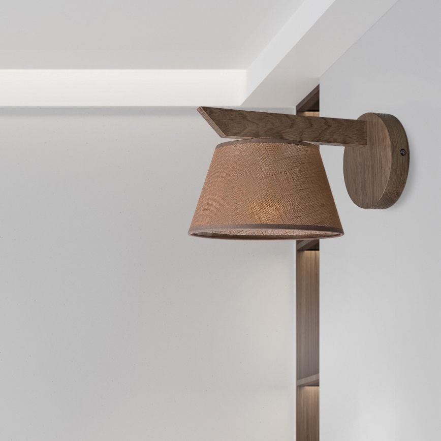 Brilagi - LED Стенно осветително тяло ANTHONY 1xE14/40W/230V дъб орех/кафяво