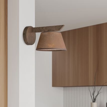 Brilagi - LED Стенно осветително тяло ANTHONY 1xE14/40W/230V дъб орех/кафяво