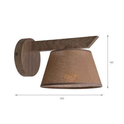 Brilagi - LED Стенно осветително тяло ANTHONY 1xE14/40W/230V дъб орех/кафяво