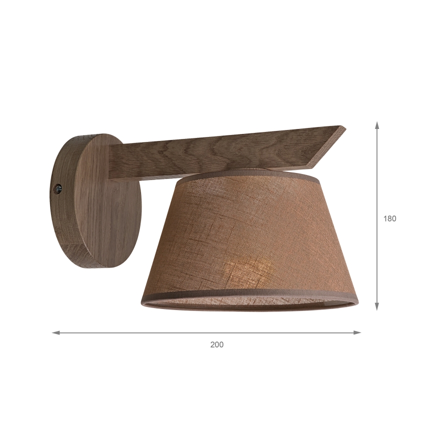 Brilagi - LED Стенно осветително тяло ANTHONY 1xE14/40W/230V дъб орех/кафяво