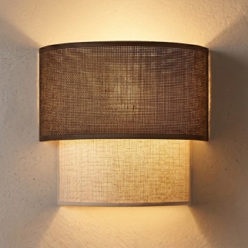 Brilagi - LED стенен аплик BOHO ECO 1xE27/10W/230V кафяв/кремав