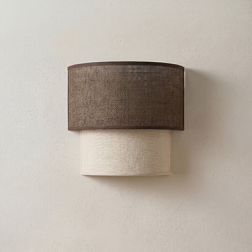 Brilagi - LED стенен аплик BOHO ECO 1xE27/10W/230V кафяв/кремав