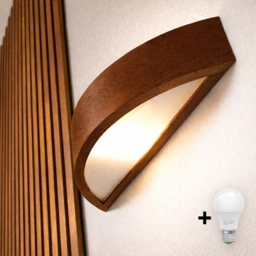 Brilagi - LED стенен аплик CARVALHO 1xE27/15W/230V дъб/череша