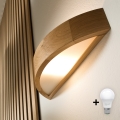 Brilagi - LED стенен аплик CARVALHO 1xE27/15W/230V дъб