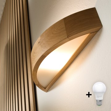 Brilagi - LED стенен аплик CARVALHO 1xE27/15W/230V дъб
