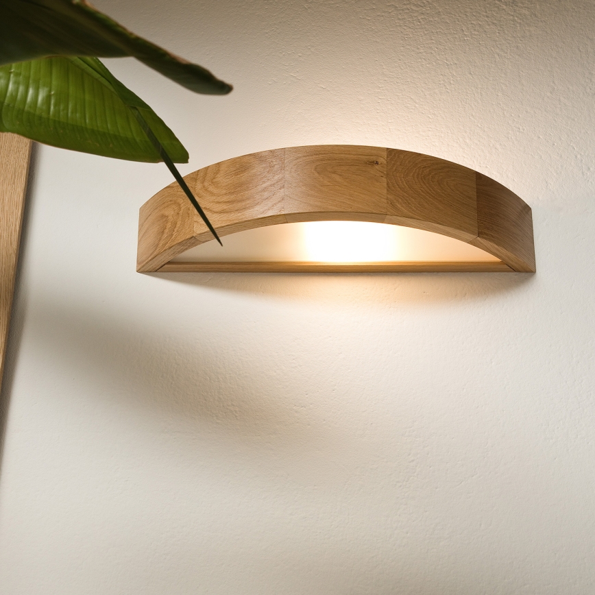 Brilagi - LED стенен аплик CARVALHO 1xE27/15W/230V дъб