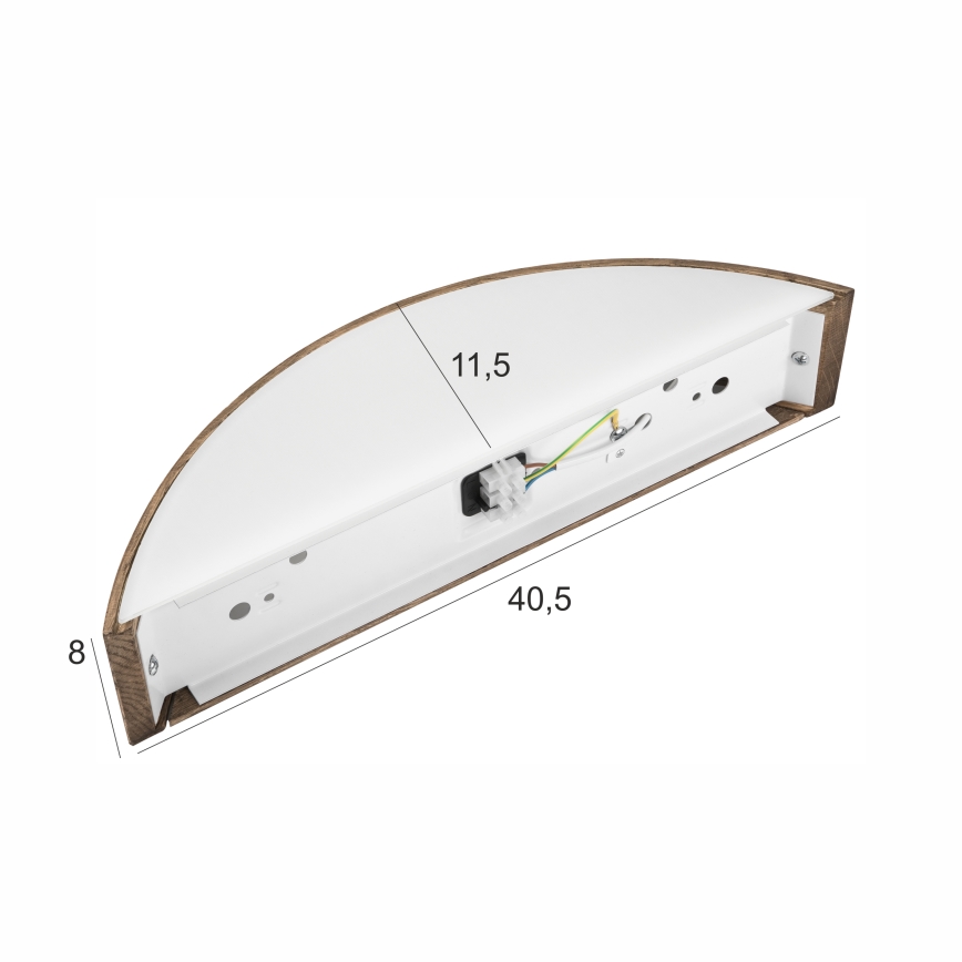 Brilagi - LED стенен аплик CARVALHO 1xE27/15W/230V дъб/орех
