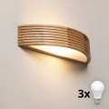Brilagi - LED стенен аплик CARVALHO MODERN 3xE27/60W/230V дъб