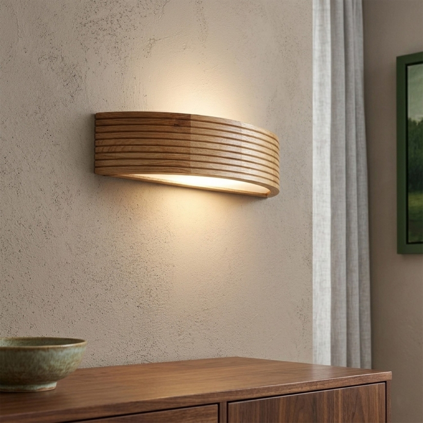 Brilagi - LED стенен аплик CARVALHO MODERN 3xE27/60W/230V дъб