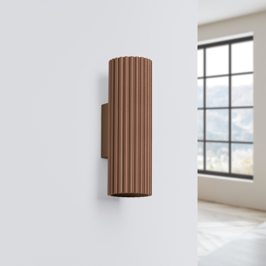 Brilagi - LED стенен аплик CRESTO 2xGU10/10W/230V 20 cm кафяв