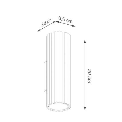 BRILAGI - LED стенен аплик CRESTO 2xGU10/10W/230V 20 см оранжев