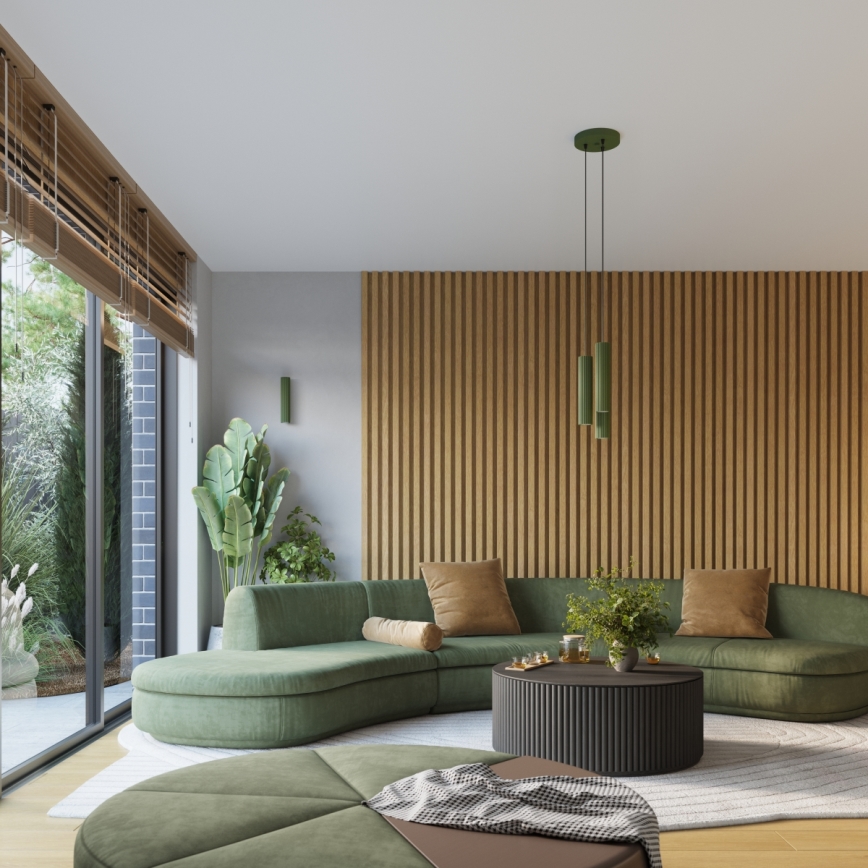 Brilagi - LED стенен аплик CRESTO 2xGU10/10W/230V 30 cm зелен