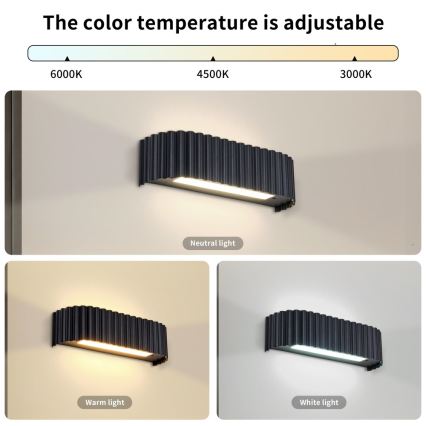 BRILAGI - LED стенно осветително тяло FALCON MODERN LED/10W/230V 30 cm 3000/4500/6000K черно
