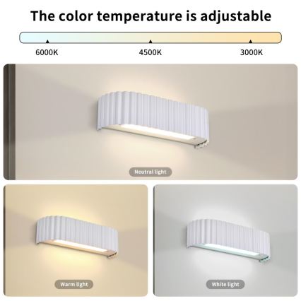 BRILAGI - LED стенен аплик FALCON MODERN LED/10W/230V 30 cm 3000/4500/6000K бял